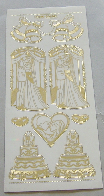 MD Sticker transparent Marriage Wedding Couple Cake gold