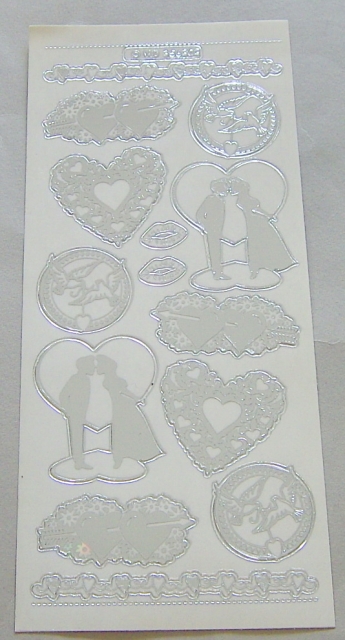 MD Sticker transparent Love Silhouets silber