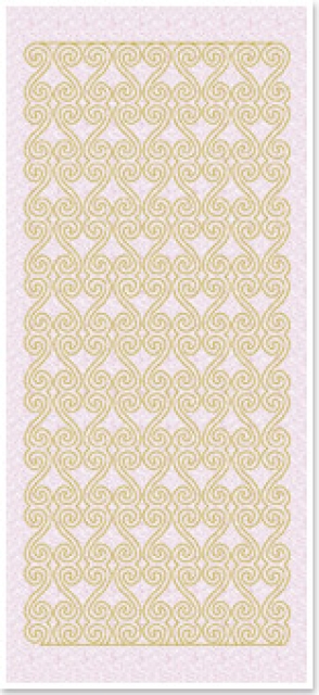 Stickerbogen 10 x 23 cm Glittersticker Ränder gold-glitter-weiss