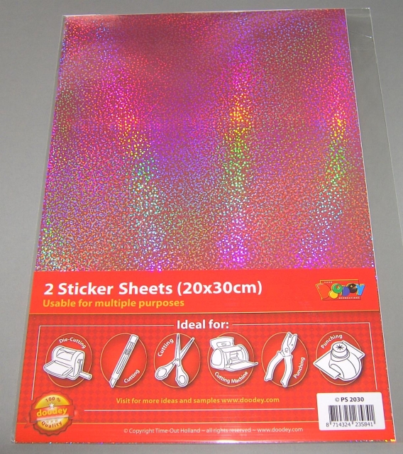 Stickersheet 20 x 30 cm Farbe pink hologramm