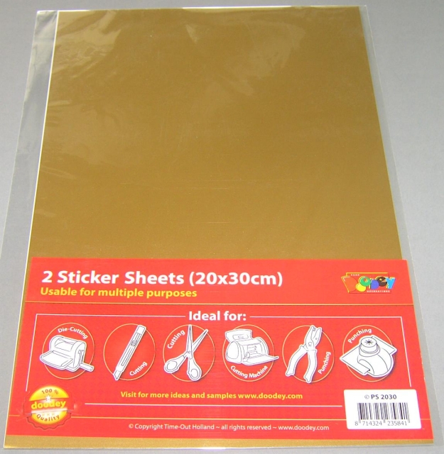 Stickersheet 20 x 30 cm Farbe gold