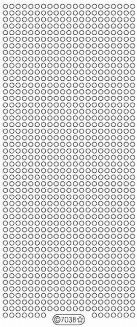 Stickerbogen 10 x 23 cm transparent Kreise Glitter / purple cyclam silber