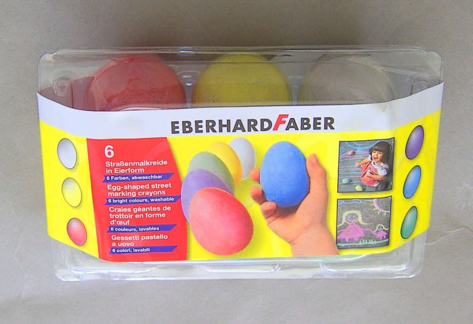 Eberhard Faber Straßenmalkreide in Eierform 6 Stück bunt