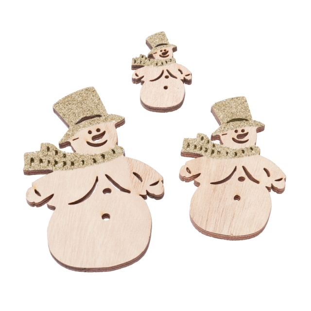 Schneemann goldfarben