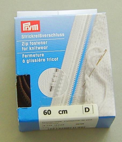 Prym Strickreißverschluß 60 cm dunkelbraun