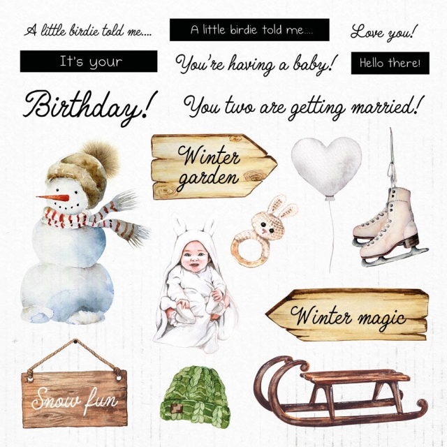 Studio Light Winter Garden Winter Elements Die-Cut Block