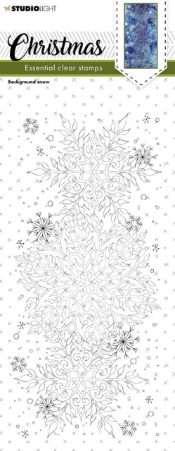 Studio Light Christmas Background Snow Essentials Clear Stamps
