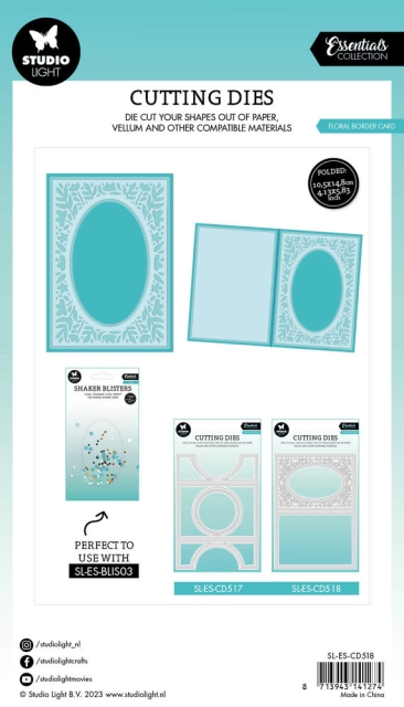 Studio Light Floral Border Cards Essentials Cutting Dies Stanzschablonen
