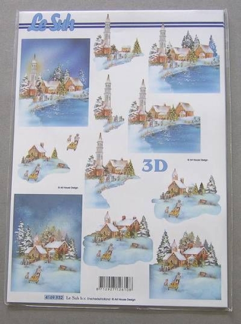 LE SUH 3 D Bogen A4 Weihnachtsstimmung