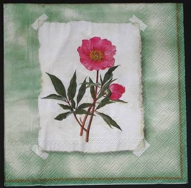 Serviette rote Blume