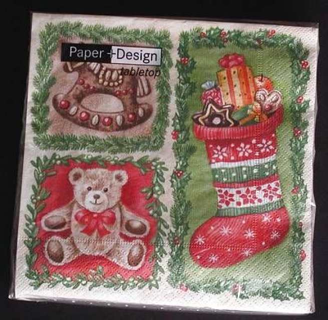 Serviette Weihnachtsgeschenk je Stück