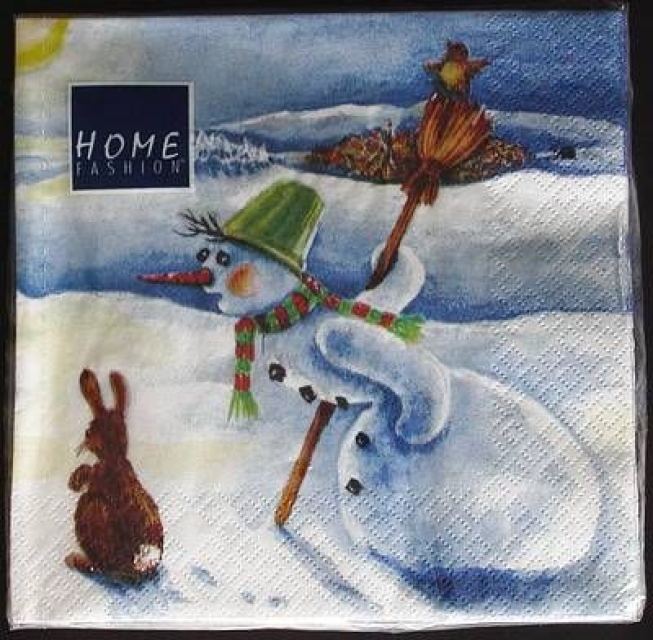 Serviette Schneemannflirt je Stück