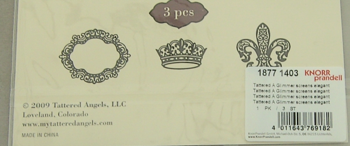 Glimmer Screens / Schablonen "Elegant Emblems"