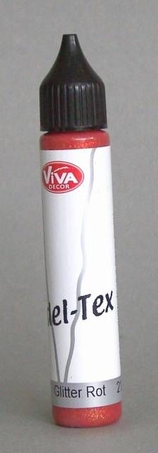 VIVA Textilfarbe ""Edel-Tex"" 25 ml glitter rot