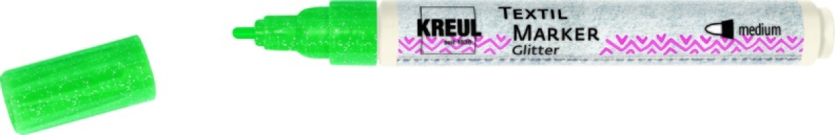 Kreul Textil Marker Glitter medium Grün