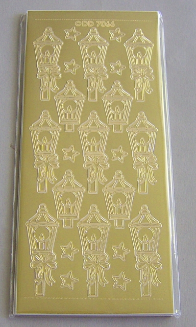 Reddy Stickerbogen 10 x 23 cm Lanterns Laternen gold