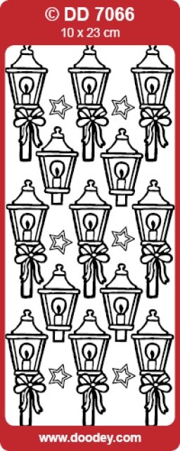 Reddy Stickerbogen 10 x 23 cm Lanterns Laternen gold