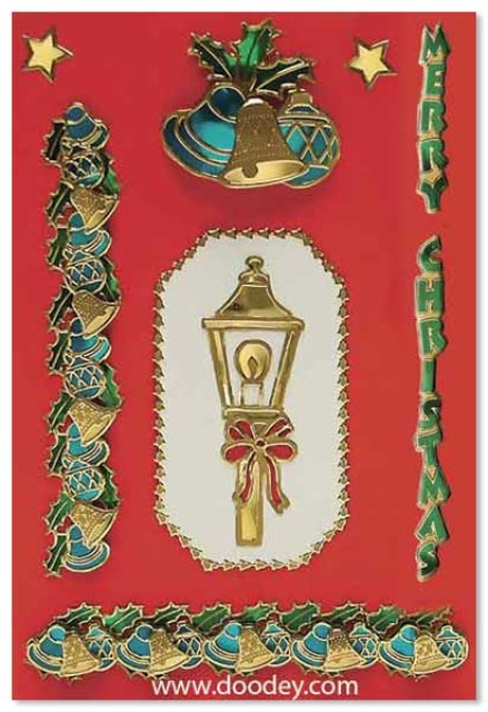 Reddy Stickerbogen 10 x 23 cm Lanterns Laternen gold