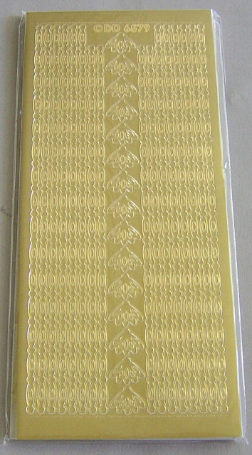 Stickerbogen 10 x 23 cm Frames Corners Chain Rahmen Ecken Kette gold