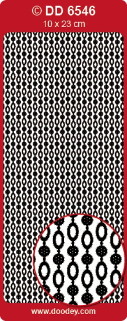 Stickerbogen 10 x 23 cm Flexible Borders Bordüren glänzend schwarz