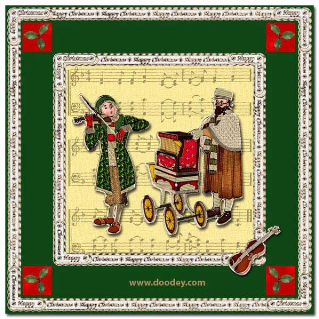 3D MD Sticker transparent gold Happy Christmas Border