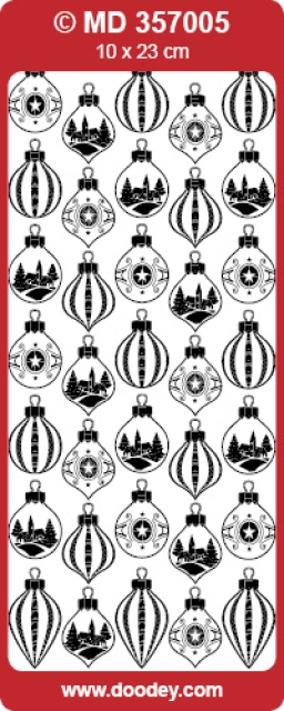 MD Sticker transparent gold Xmas Baubles small star-designs
