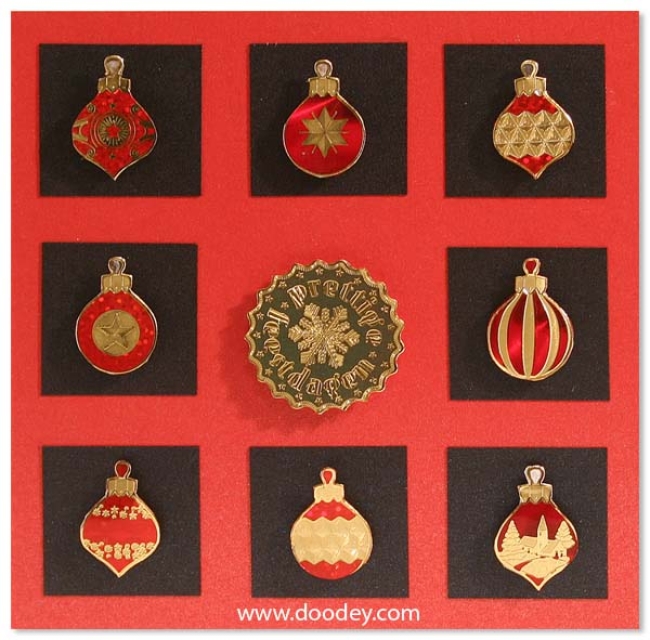 MD Sticker transparent gold Xmas Baubles small star-designs