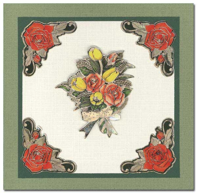 MD Sticker transparent gold Wedding Bouquet