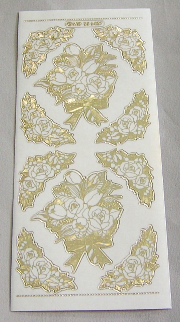 MD Sticker transparent gold Wedding Bouquet