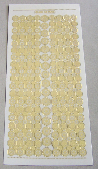 MD Sticker transparent gold Border Corner Snowflake