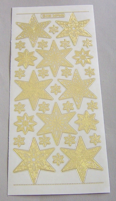 MD Sticker transparent gold Stars
