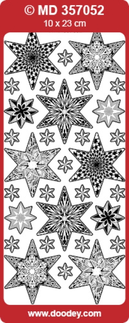 MD Sticker transparent gold Stars