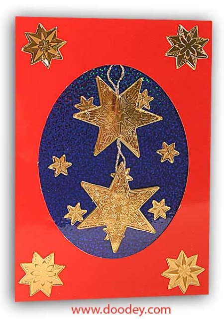 MD Sticker transparent gold Stars