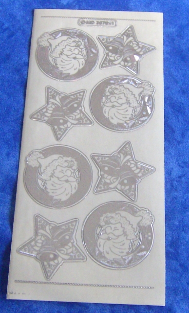 MD Sticker transparent silber Santa Claus Bells
