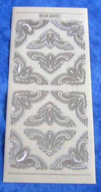 MD Sticker transparent Ecken silber