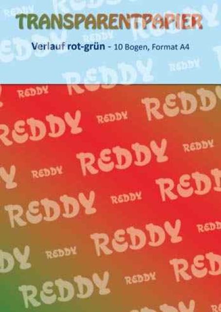 Reddy Cards Transparentpapier A4 bedruckt pro Bogen Verlauf rot-grün