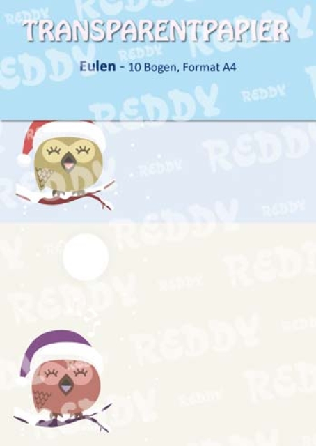 Reddy Cards Transparentpapier A4 bedruckt pro Bogen Eulen