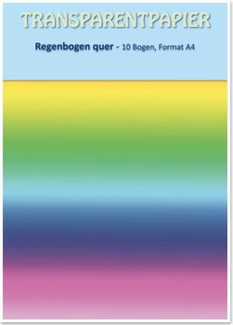 Reddy Cards Transparentpapier,  A4, bedruckt, Regenbogen quer