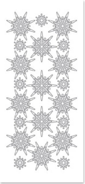 Reddy Cards Stickerbogen 10 x 23 cm Transparent Weihnachtssterne beidseitig klebend
