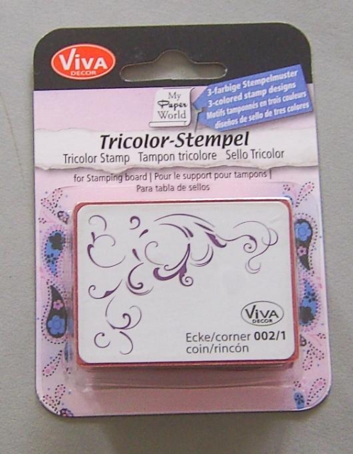 VIVA Decor Tricolor Stempel Schnörkel Ecke