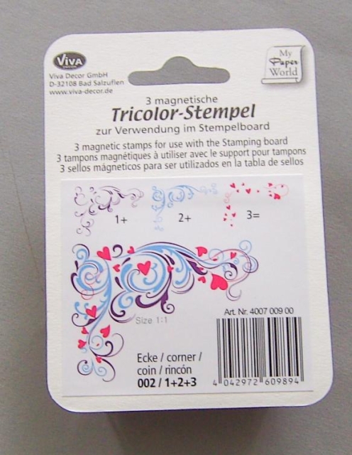 VIVA Decor Tricolor Stempel Schnörkel Ecke