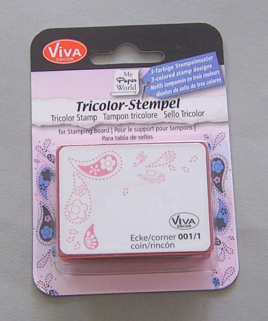 VIVA Decor Tricolor Stempel Paisley Ecke
