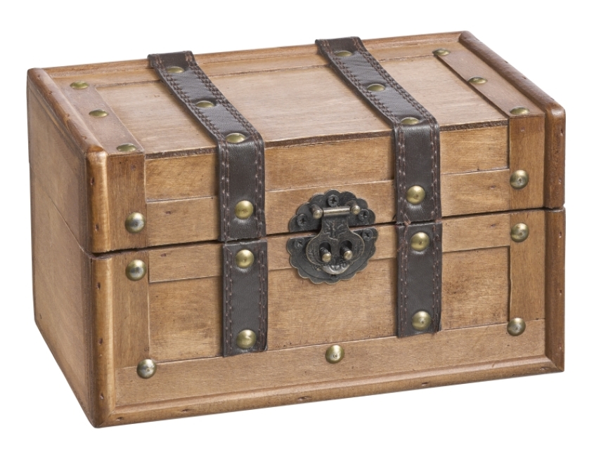 Truhe braun 21 x 13 x 12 cm