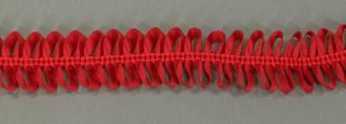 Rüschenband 2 cm breit pro Meter rot