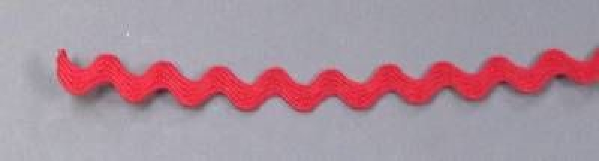 Zackenlitze 10 mm pro Meter rot 100 % Baumwolle