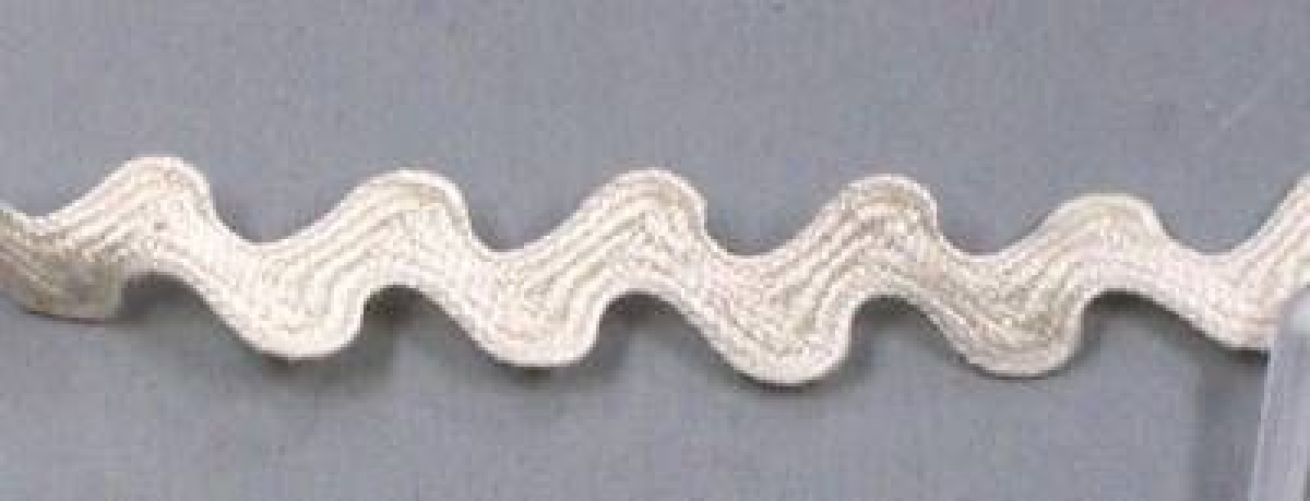 Zackenlitze 10 mm pro Meter beige 100 % Baumwolle