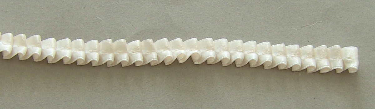 Falten-Satinband 11 mm je Meter creme