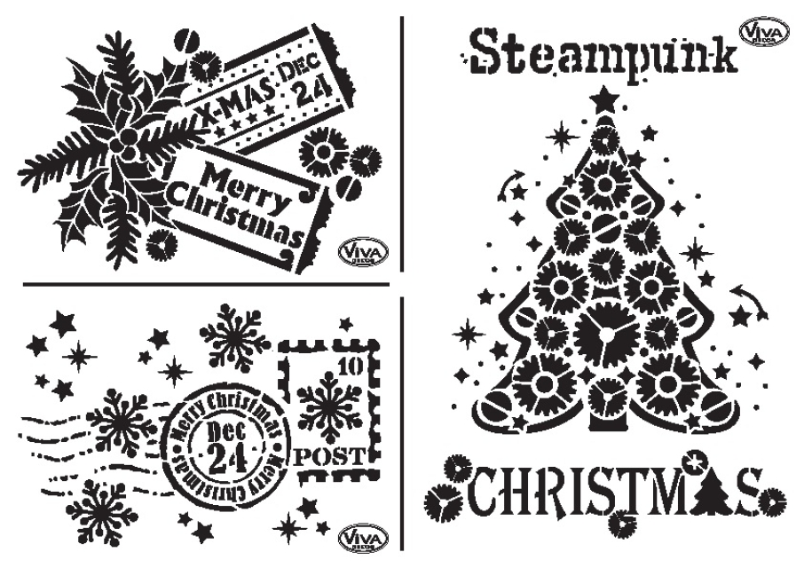 VIVA Decor Universalschablone Steampunk Christmas