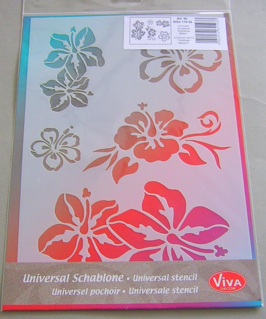 VIVA Decor Universalschablonen A4 Karibische Blüten