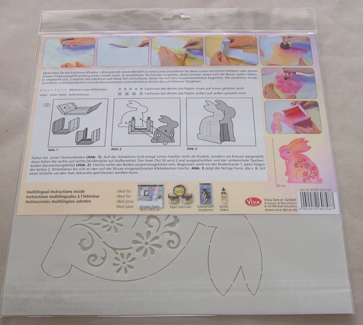 VIVA Decor Verpackungs-Schablone Motiv Hase
